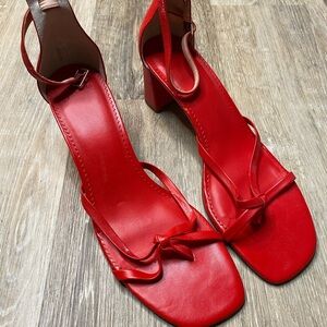 J Crew Skinny cross-strap sandals in leather AW065 Size 10